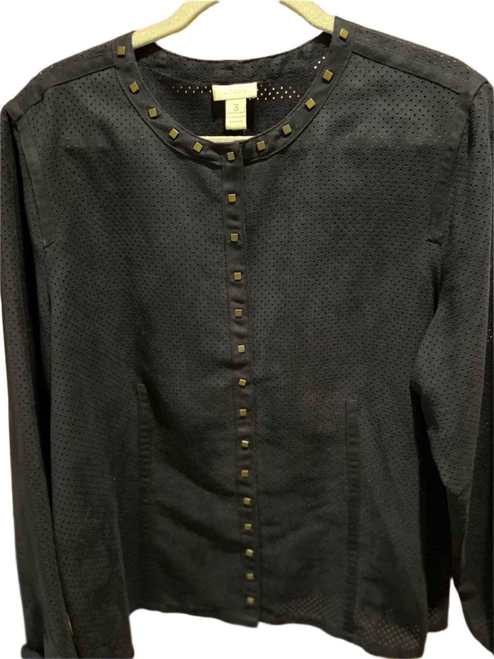 61. WOMENS CHICO’S 3/XL DETAIL JACKET